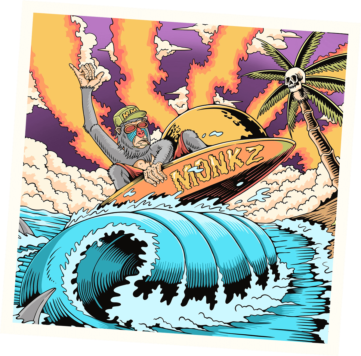 Surfing Monk